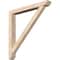 Ekena Millwork Traditional Slat Smooth Bracket w/ Offset Brace, Douglas Fir, 5 1/2"W x 44"D x 44"H BKT0604X44X44TRA06SDF - alternate 1